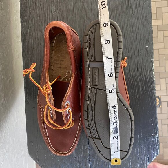 LL Bean Blucher Mocs 5 brown leather - Picture 11 of 12